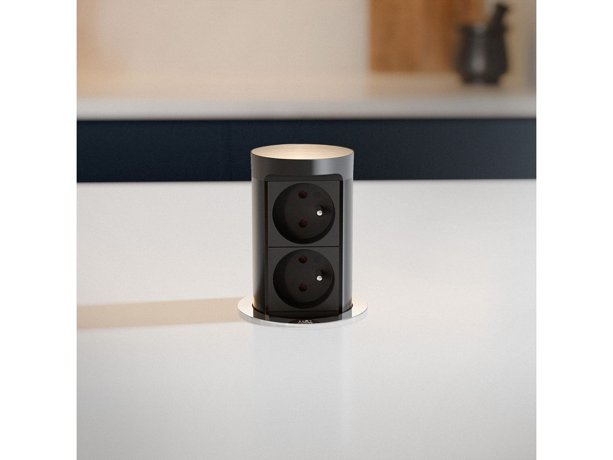 BACHMANN ELEVATOR2 2xUTE, Edelstahl-Optik 2,0 m AEH