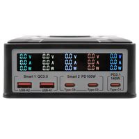 EXSYS EX-1107 Multiport High Power Oplader met QI 15W en USB-C PD met max. 260W