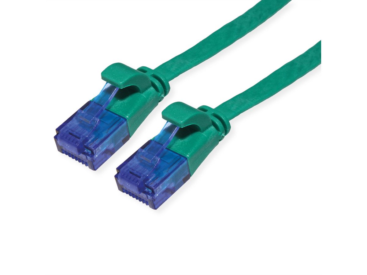 VALUE UTP Patch Cord, Cat.6A (Class EA), extra-flat, green, 5 m