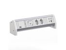 BACHMANN DESK 2xCH 0° 1xUSB A/C 22W 1xSwitch GST18 RAL9010