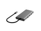 VALUE Dockingstation Type C, 1x HDMI 4K60, 1x HDMI 4K30, 1x DP 4K60, 1x VGA 1080P, 1x Gigabit Ethernet, 2x USB 3.2 Gen1 (C), 1x USB 3.2 Gen1 (A), 1x USB 2.0 (A), 1x Type C PD (Power Delivery)