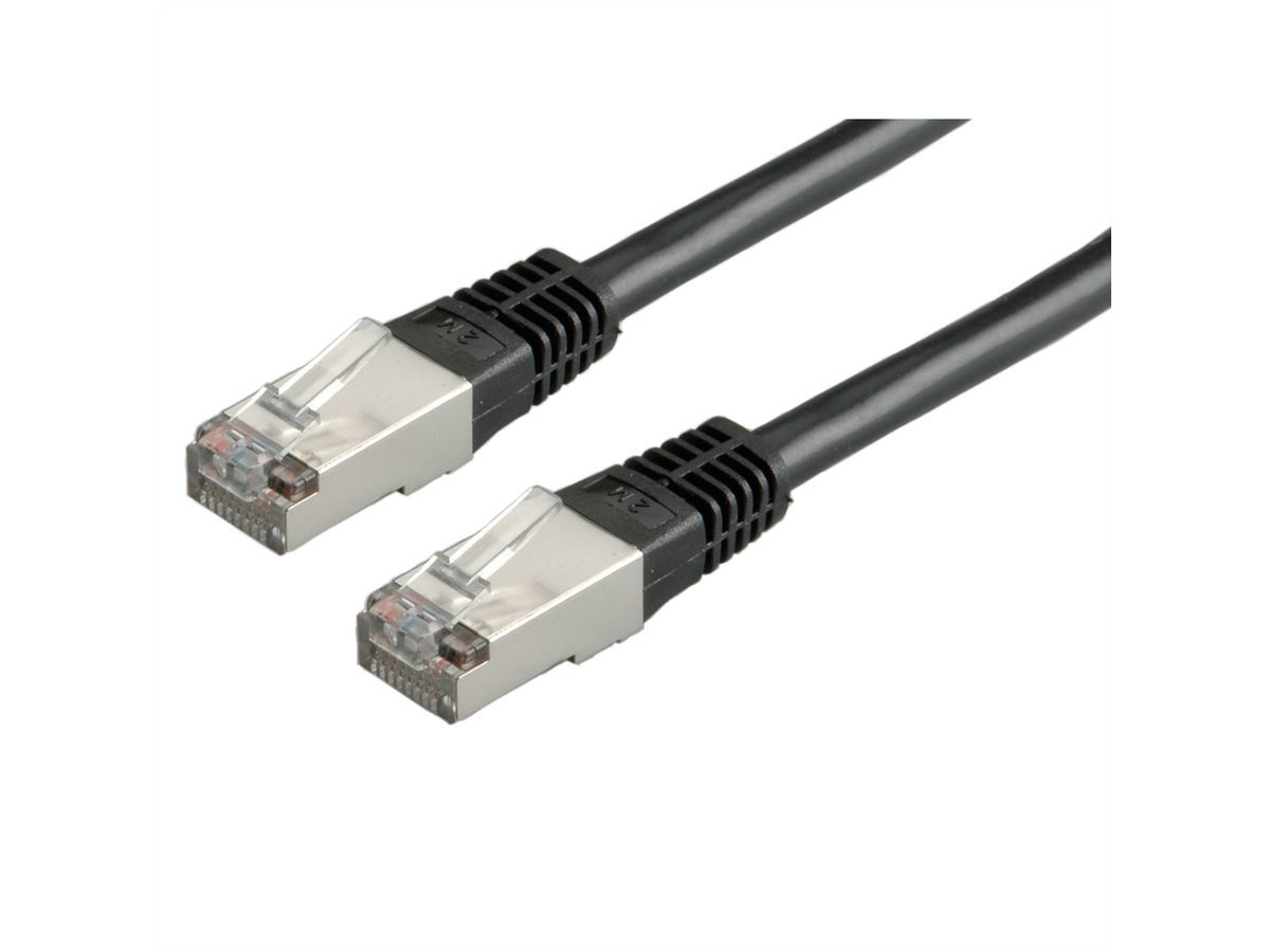 VALUE Patchkabel Cat.6 (Class E) S/FTP (PiMF), zwart, 0,5 m