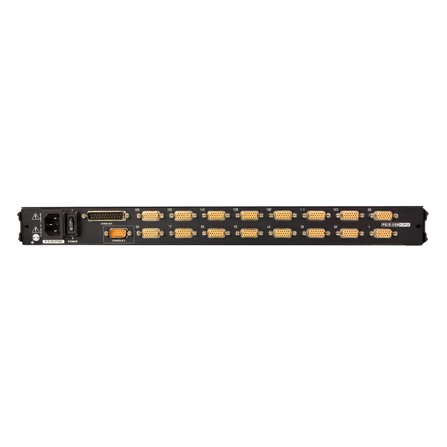 ATEN CL5716M 43cm-LCD KVM Switch, USB-PS/2, VGA, 16 Ports, DE-Layout