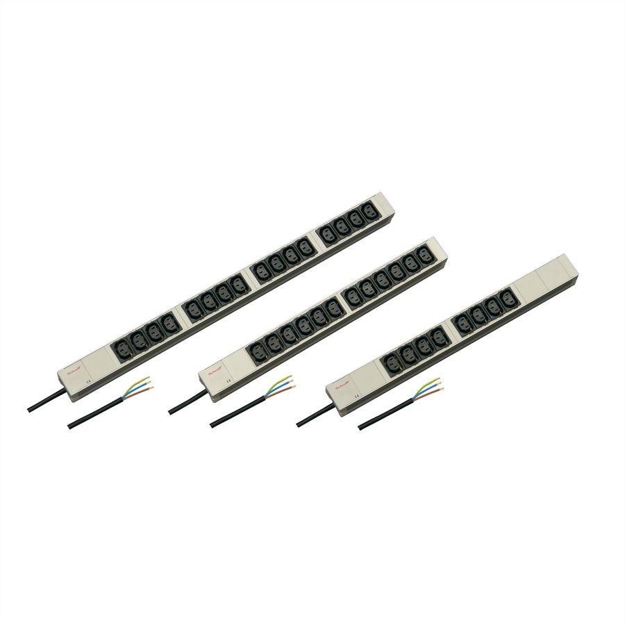 SCHROFF Socket Strip, IEC C13 With Open End Connection Cable, 8x IEC C13, 19"