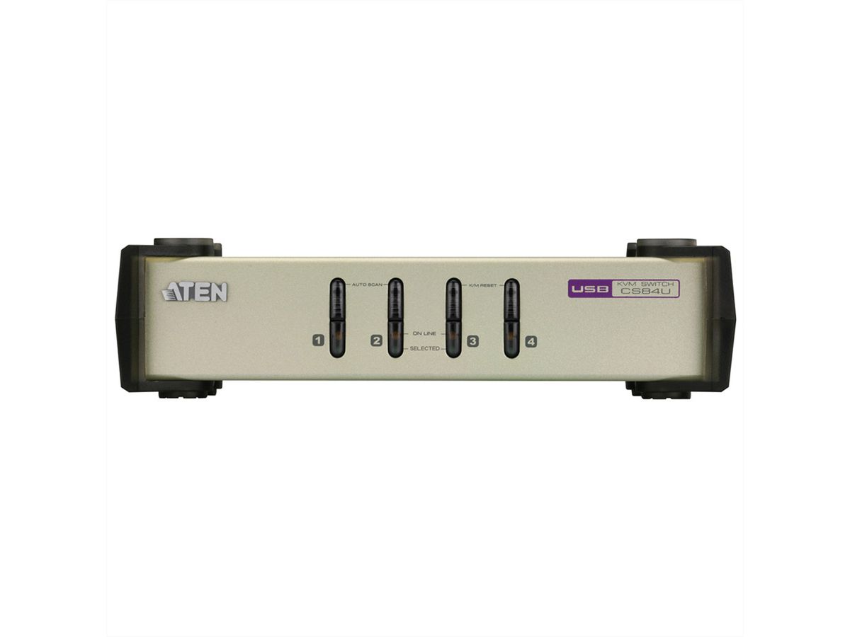 ATEN CS84U KVM Switch VGA, PS/2+USB, 4 Poorts