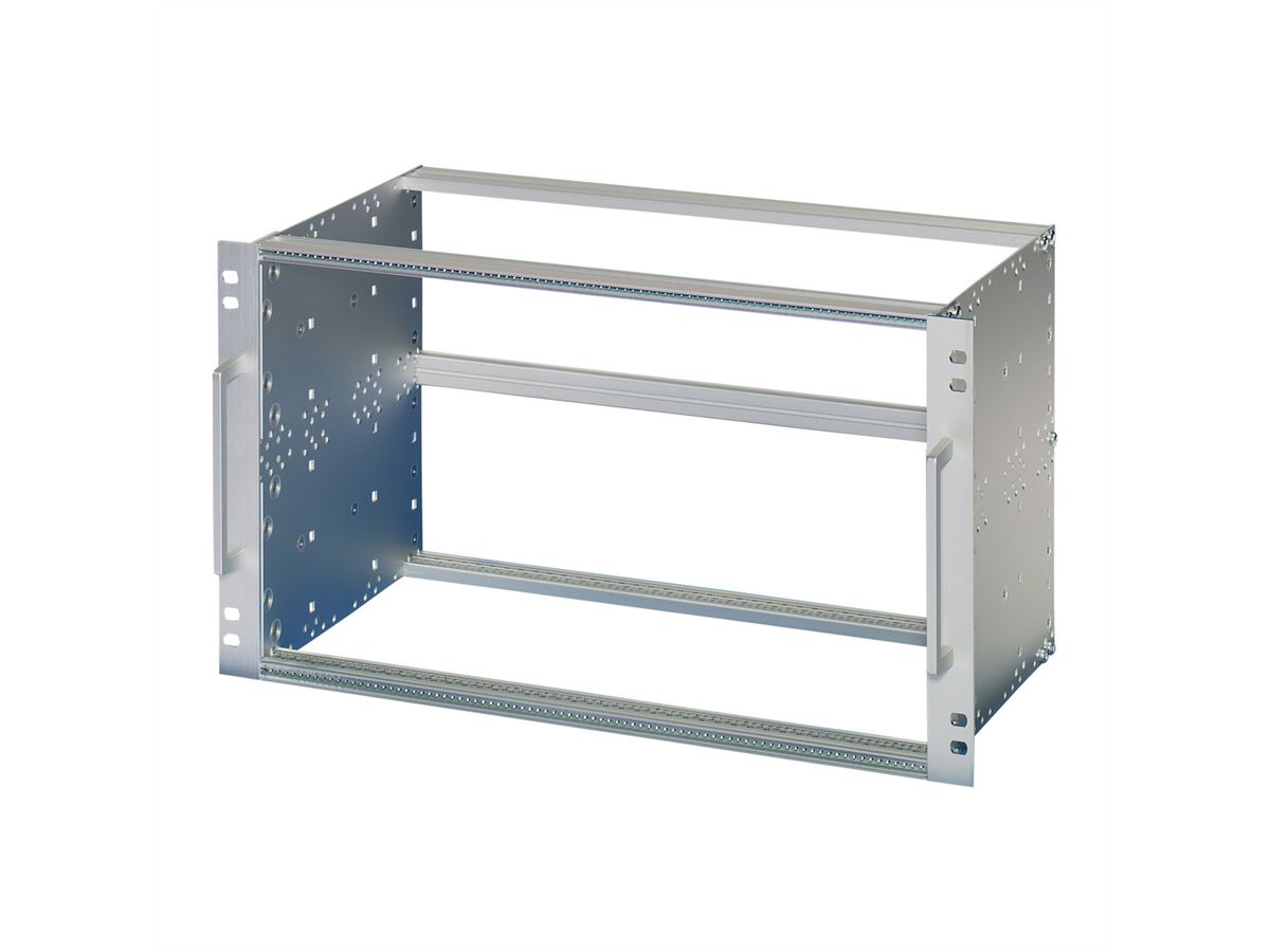 SCHROFF EuropacPRO 19" moduledrager voor rail, retrofit-afscherming, EN 50155, 6 HE, 84 PK, 235 mm