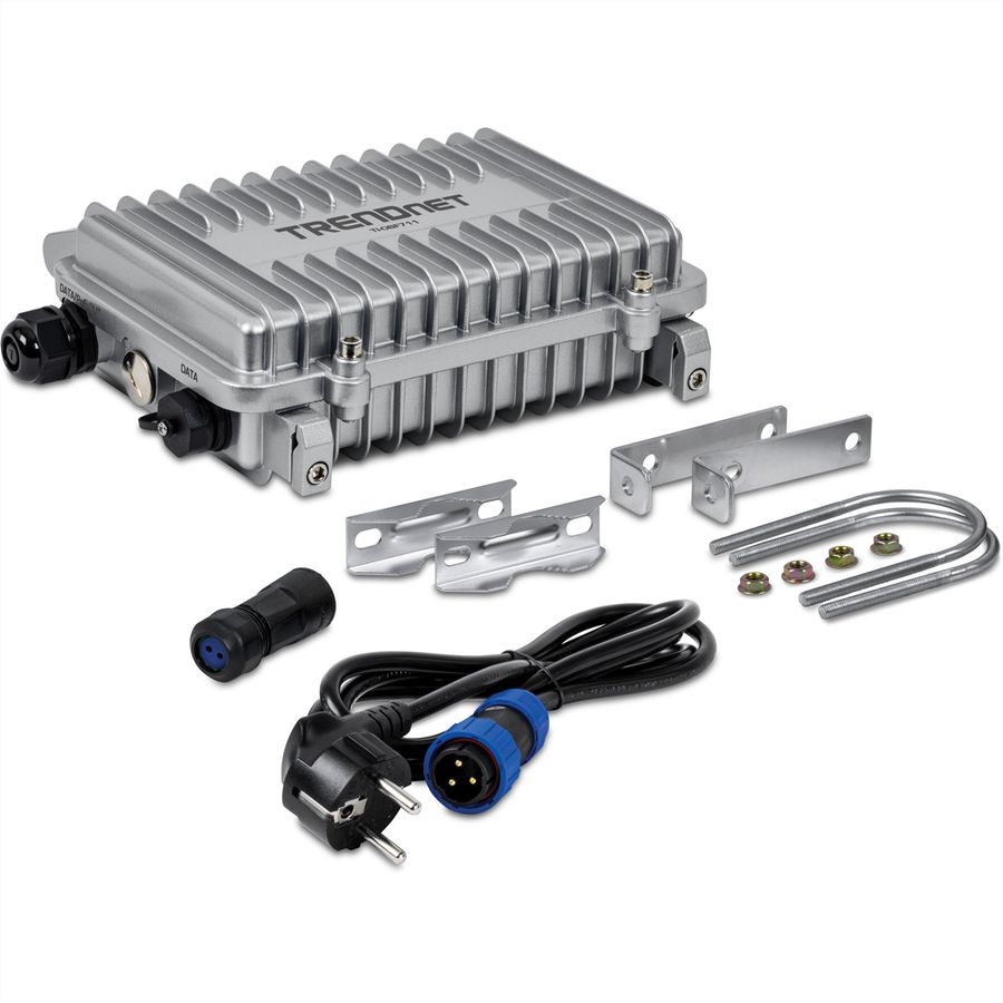 TRENDnet TI-OBF711 Industrial Outdoor 10G SFP+ to 10G PoE++ Media Converter (95W)