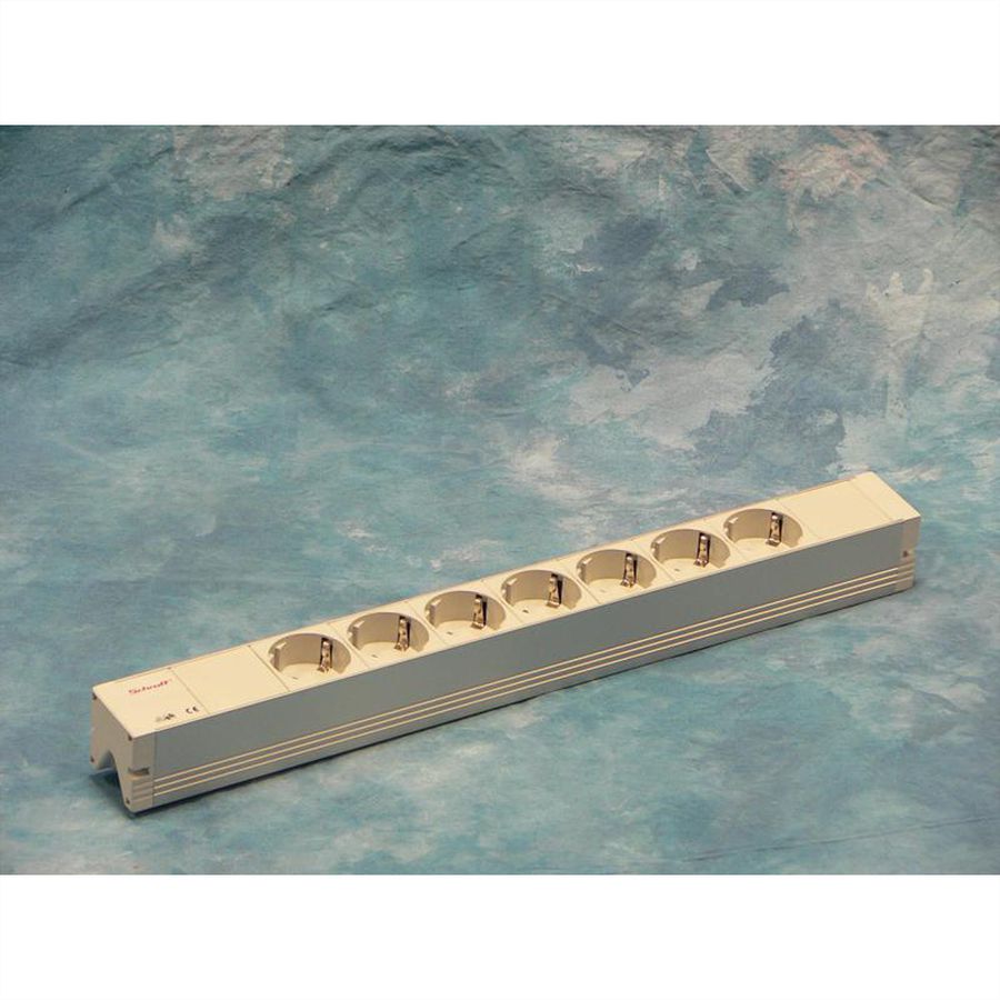 SCHROFF socket strip with earthing contact, Wieland-STDL.WIEL/earthing contact 7DO. 438,5L