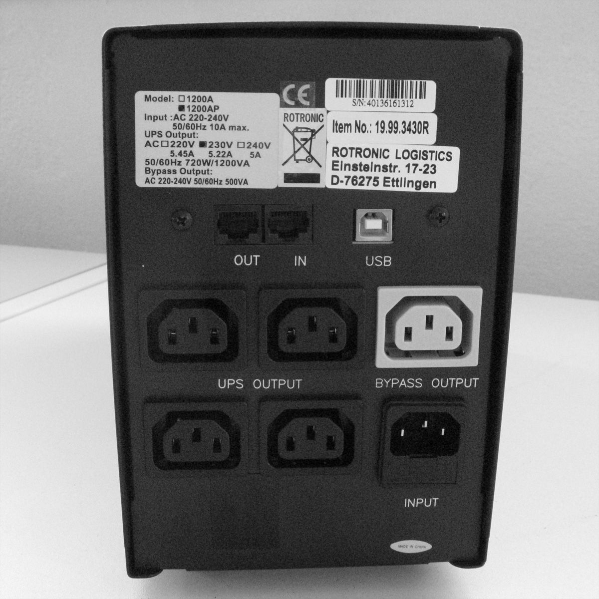 VALUE UPS 1200 - Line Interactive UPS met USB poort
