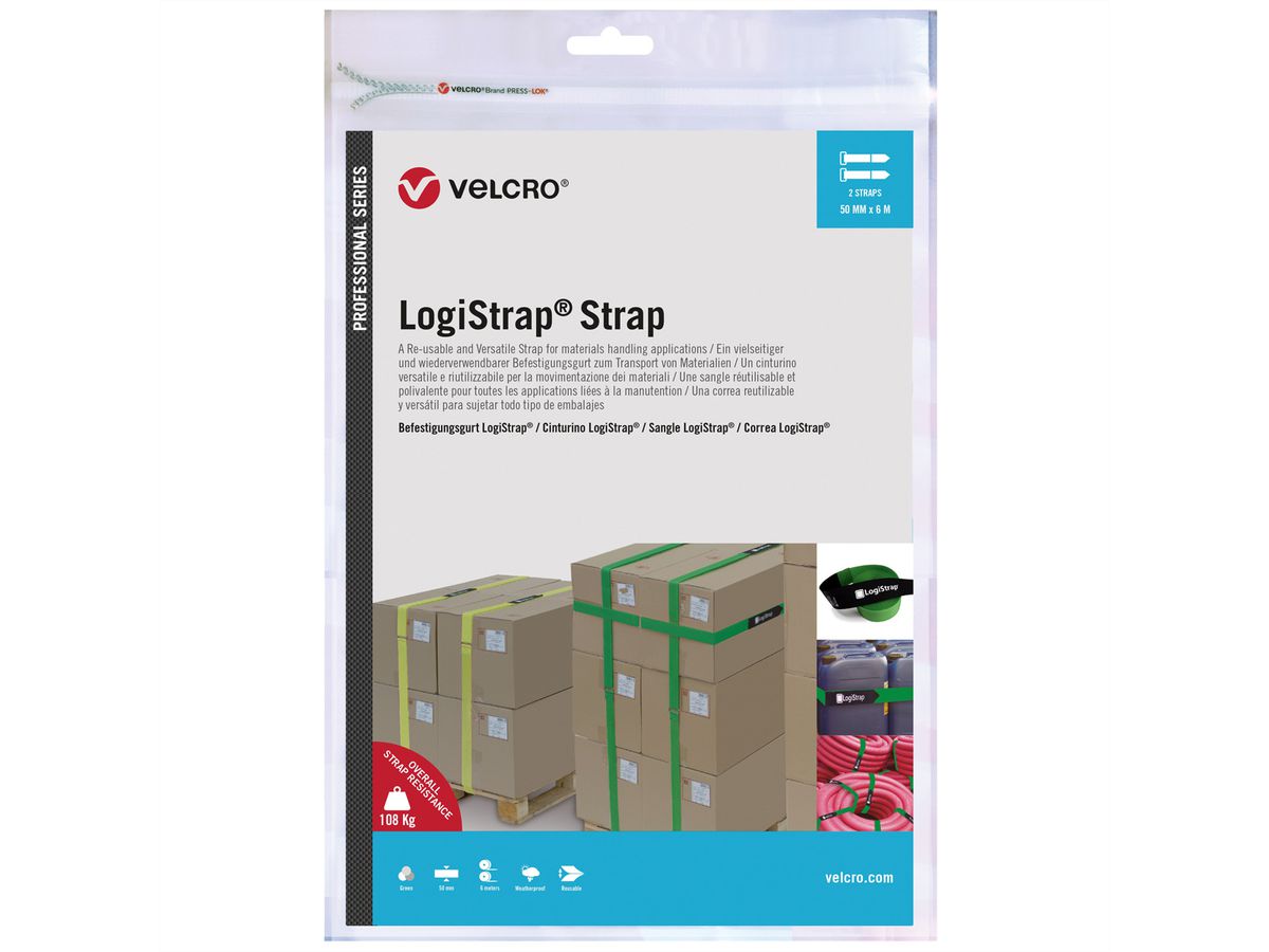 VELCRO® Logistrap® Strap 50mm x 6m strook 2 stuks, groen
