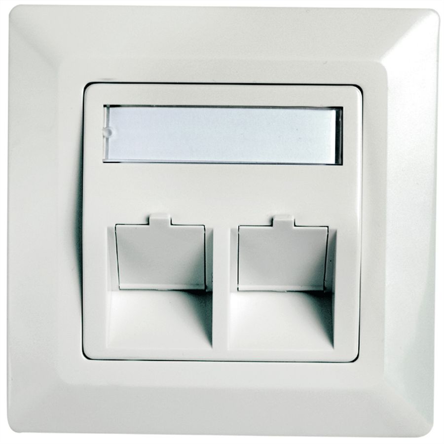 TELEGÄRTNER Inbouw Module houder, wit 2-voudig