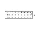 SCHROFF Stekker Type G, EN 60603, DIN 41612, vrouwelijk, 64 contacten, Wire-Wrap, 22 mm