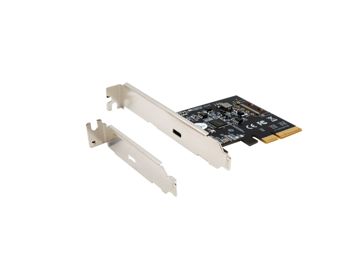 EXSYS EX-12011 1 poort USB 3.2 Gen2x2 PCIe kaart 1x USB-C 20Gbps dataoverdracht