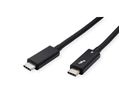 ROLINE Thunderbolt™ 4 Cable, 40Gbit/s, 100W, C-C, M/M, active, black, 1.5 m