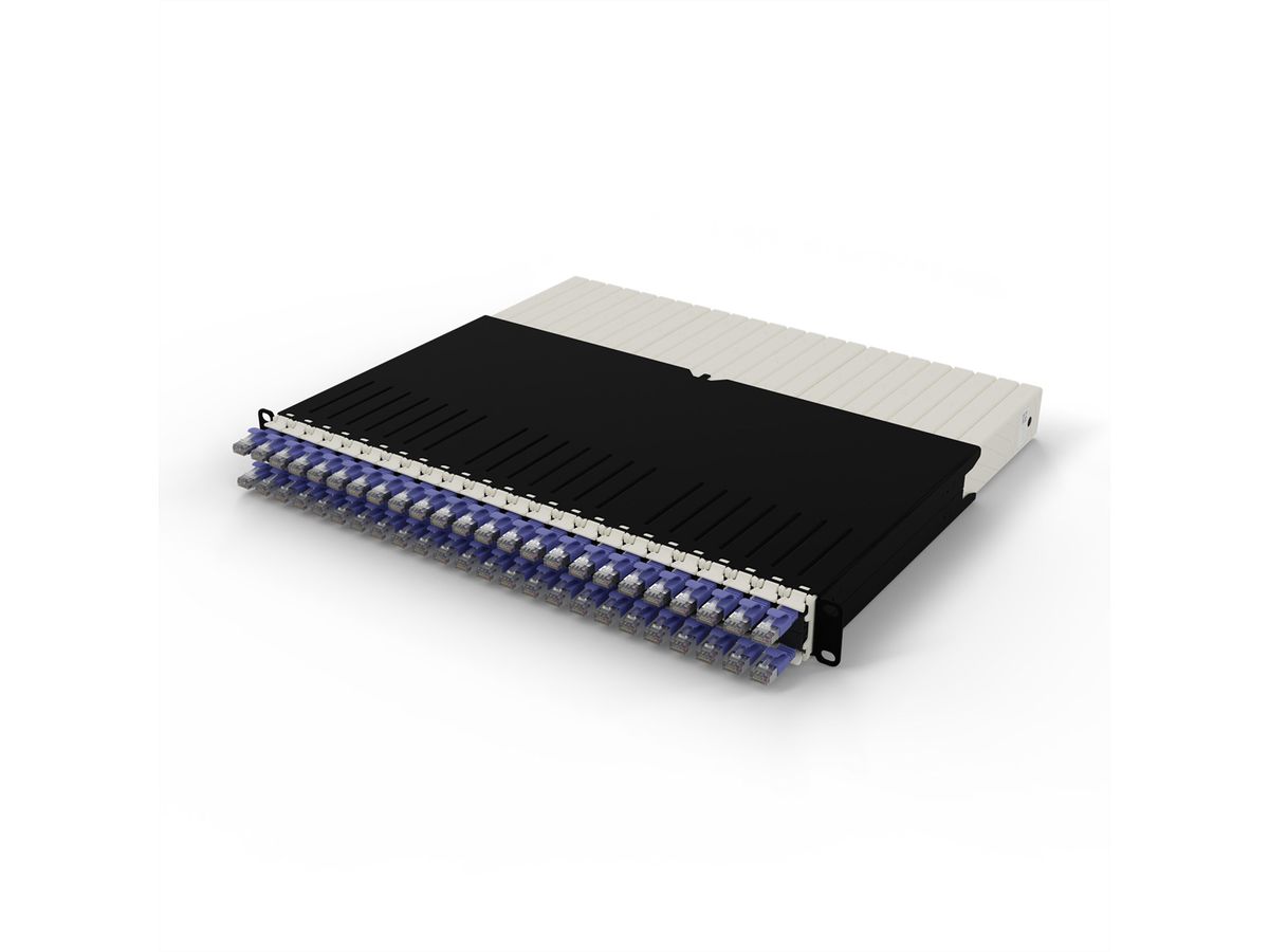 patchbox.one 8RU STP paars Cat.6a 0,8 m