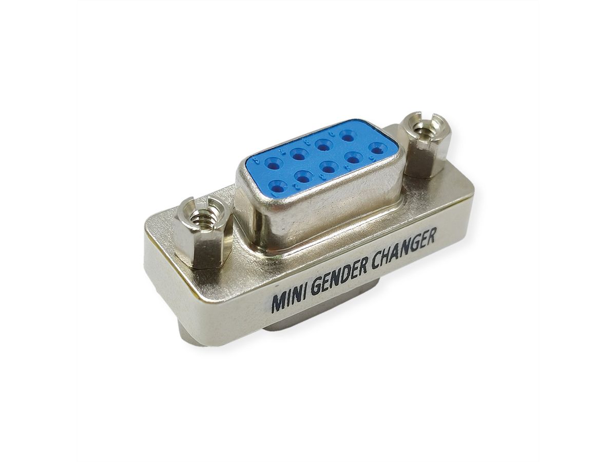 VALUE Mini Gender Changer, DSUB 9pol. F/F