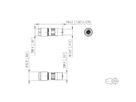 METZ CONNECT M12-female IP67 recht afgeschermd, X-gecodeerd, Cat. 6A