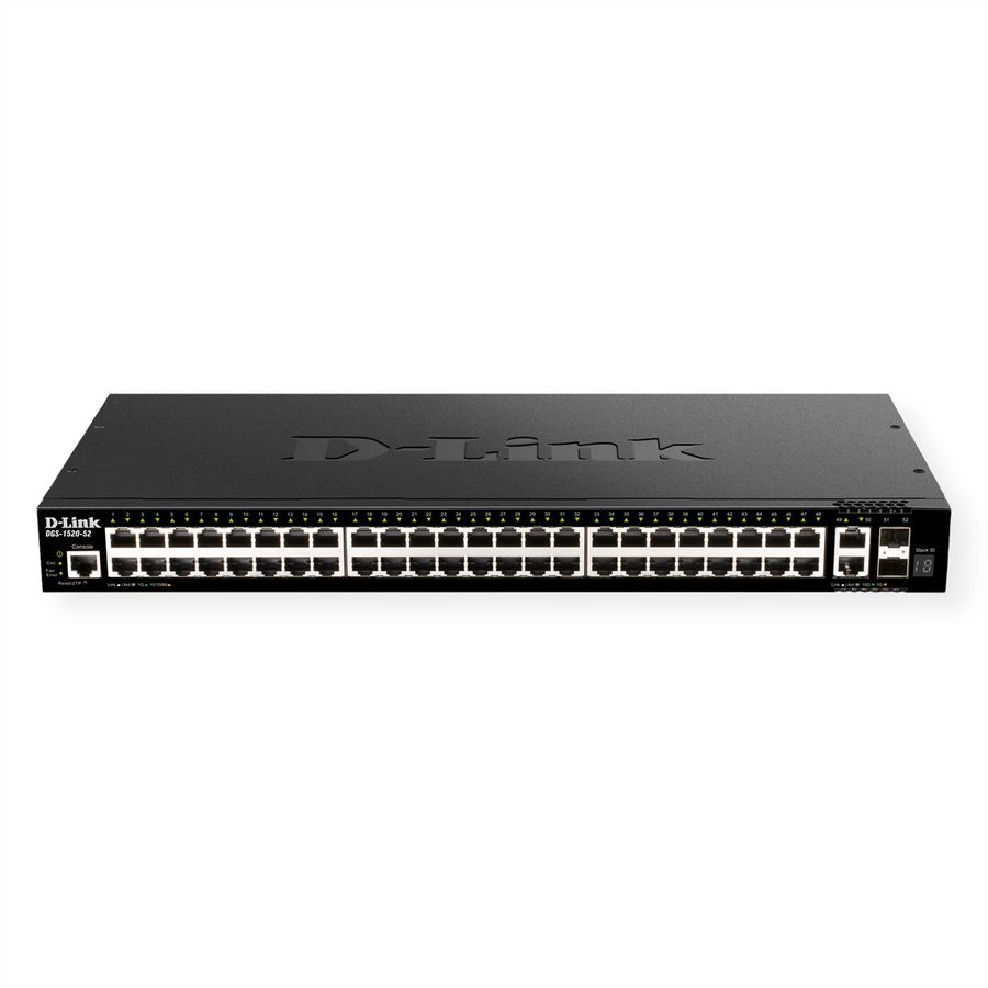 D-Link DGS-1520-52/E 52-Poorts Smart Managed Gigabit Stack Switch 4x 10G