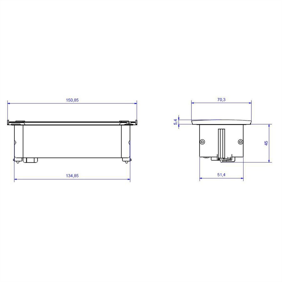 BACHMANN KAPSA X-Small 2x earthing contact, Mounting plug