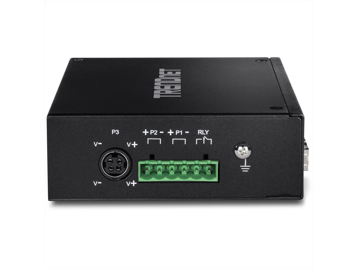 TRENDnet TI-PG62 6-poorts Gigabit Switch PoE+ DIN-Rail Industrieel