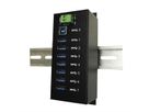 EXSYS EX-1187HMVS 7-poorts USB 3.2 Gen1 metalen HUB Din-rail