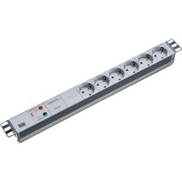 BACHMANN 19" socket strip 6-way with GVS without switch