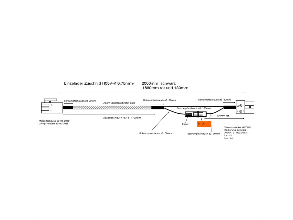 BACHMANN Anschlusskabel LogicData, SMARTNEO 2,0m sw ISV (Klein)