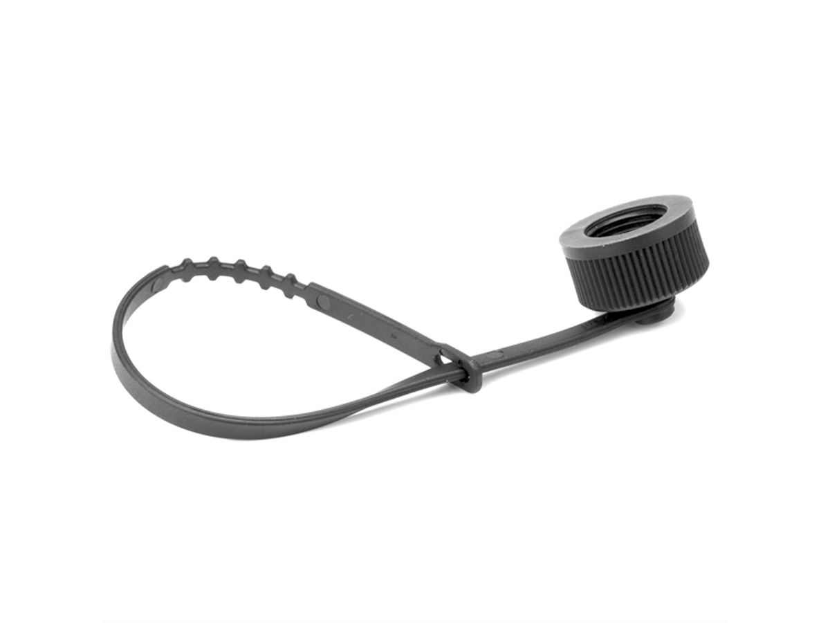 TELEGÄRTNER STX M12x1 plug protective cap with wrist strap, for D- and X-coded