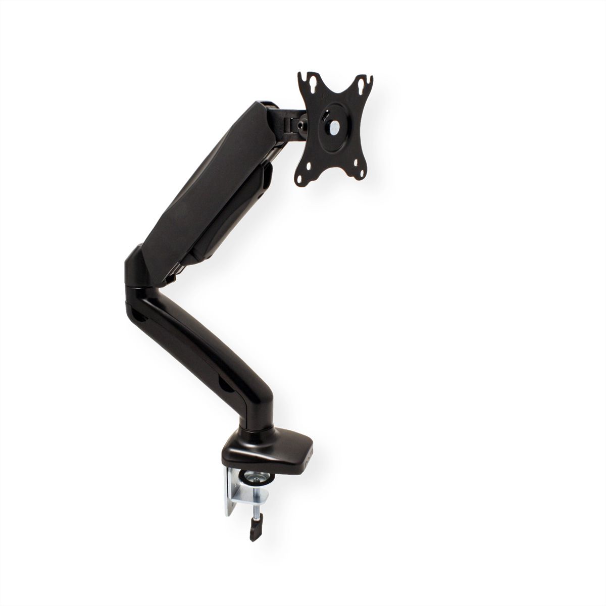 VALUE LCD Monitor Stand Pneumatic, Desk Clamp, Pivot, 5 Joints, black