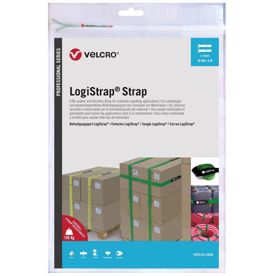 VELCRO® Logistrap® Strap 50mm x 6m strook 2 stuks, groen