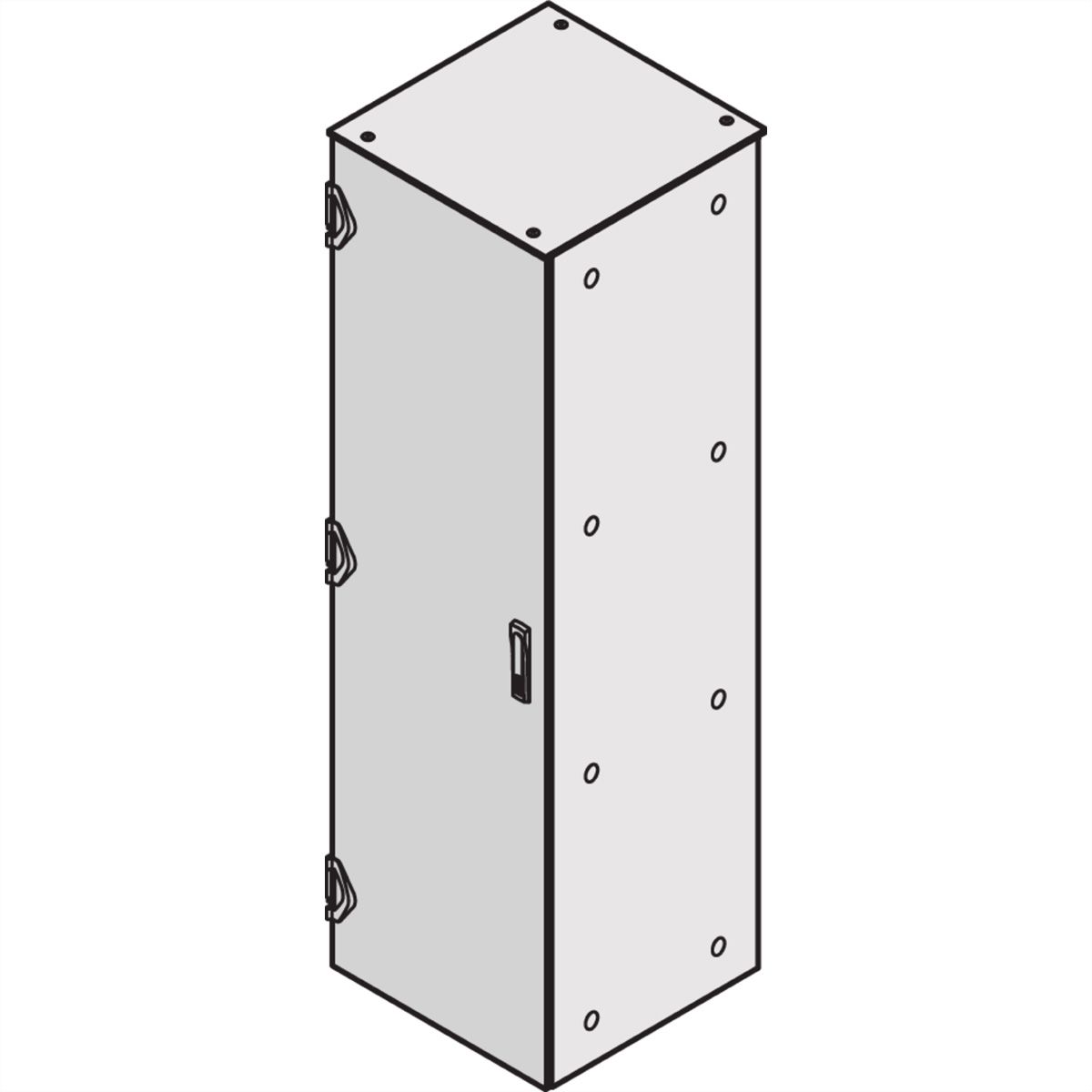 SCHROFF Varistar EMC en IP 55 Stalen deur, glad, 4-punts vergrendeling, RAL 7035, 1800H 600W