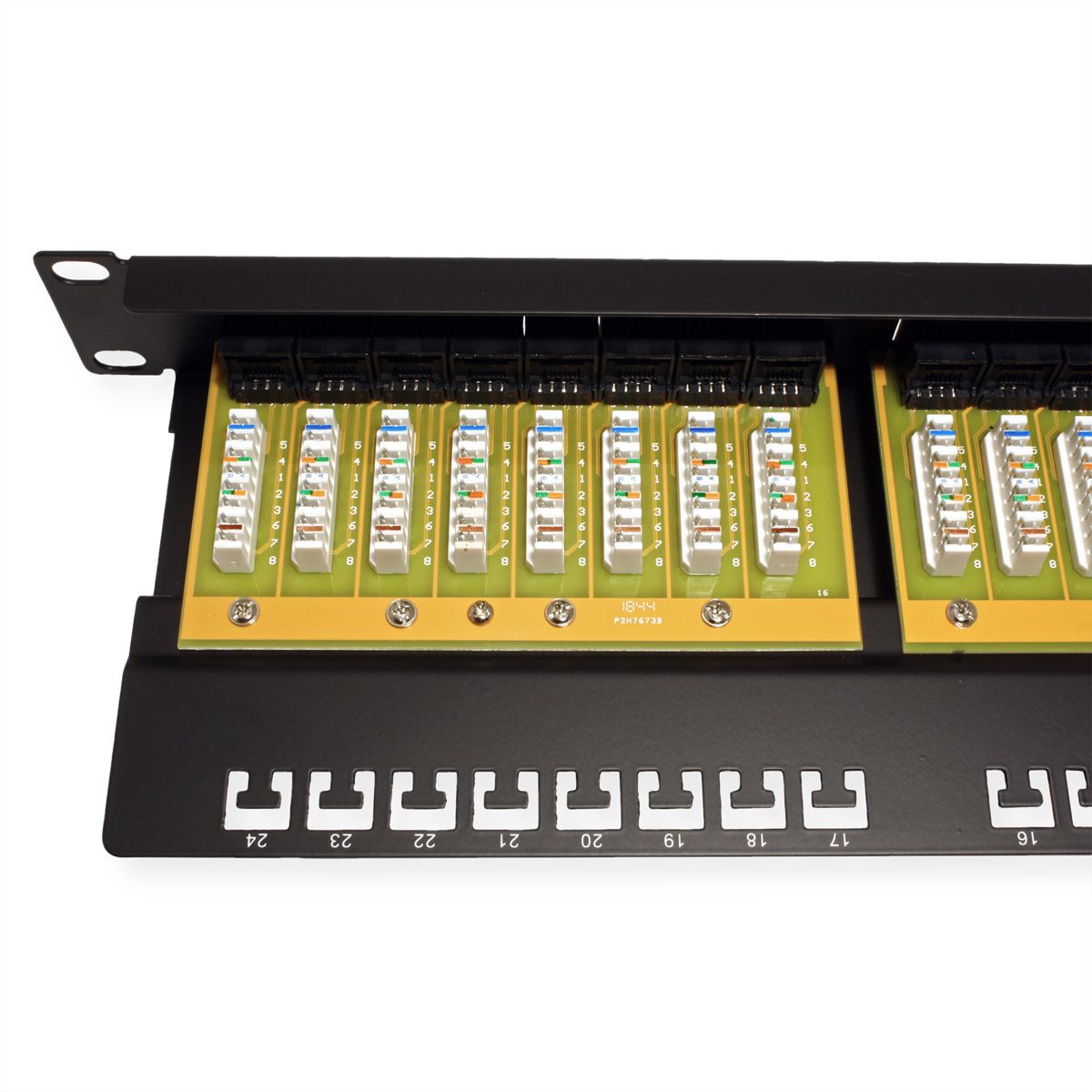 VALUE Cat.6 (Class E) 19" Patch Panel, 24 Ports, UTP, black
