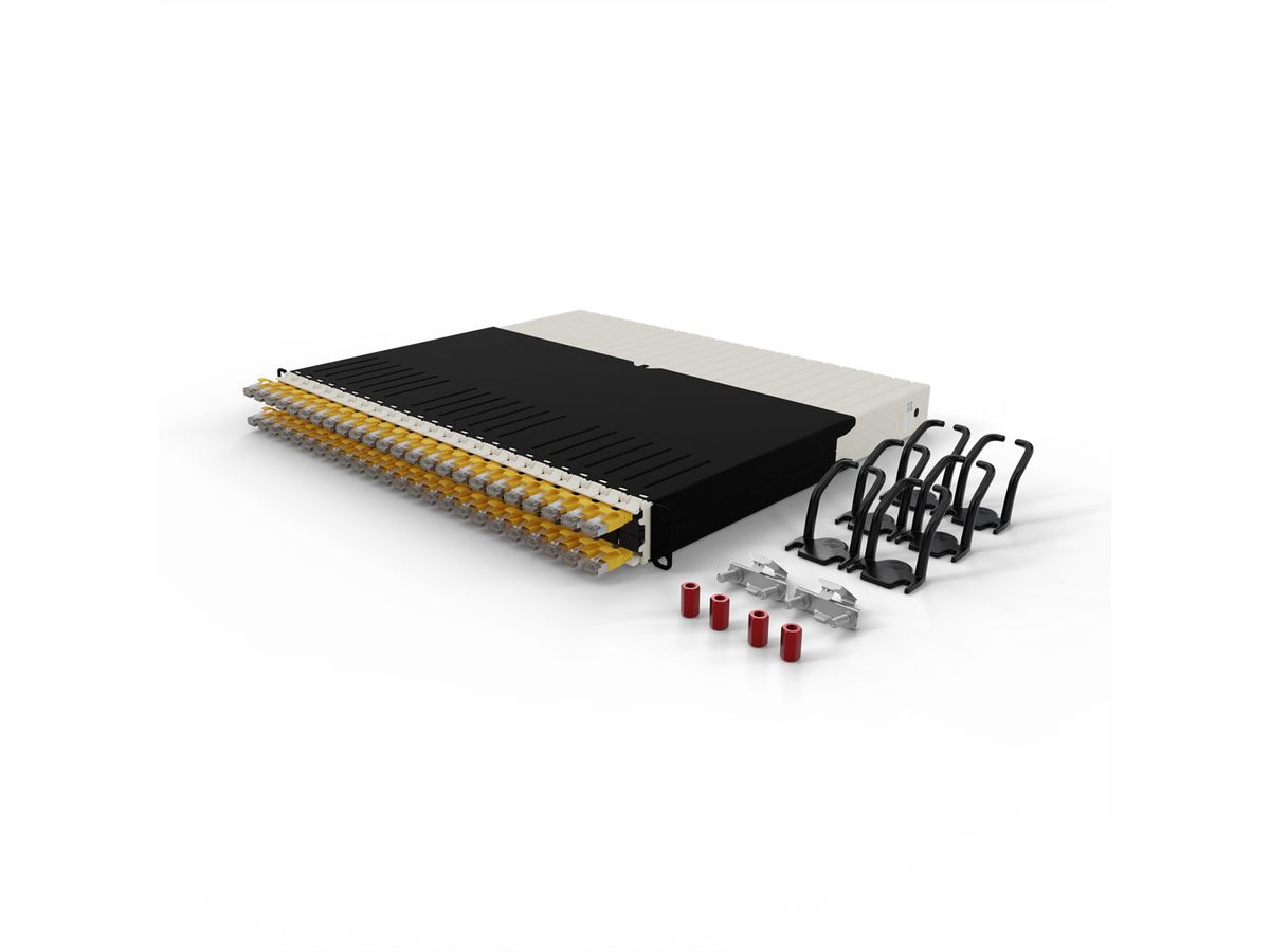 patchbox.one 8RU STP geel Cat.6a 0,8 m