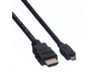 VALUE HDMI High Speed Kabel met Ethernet, HDMI M - MICRO HDMI M, 2 m