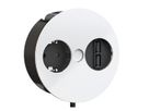 BACHMANN TWIST 1x earthing contact, Wire end ferrules, USB charger, earthing contact mounting plug, white, 2 m