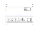 BACHMANN Desk1 1xUSBCharger 3xSchutzkontakt, 1xABD