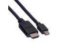 ROLINE Mini DisplayPort Cable, Mini DP-HDTV, M/M, black, 4.5 m