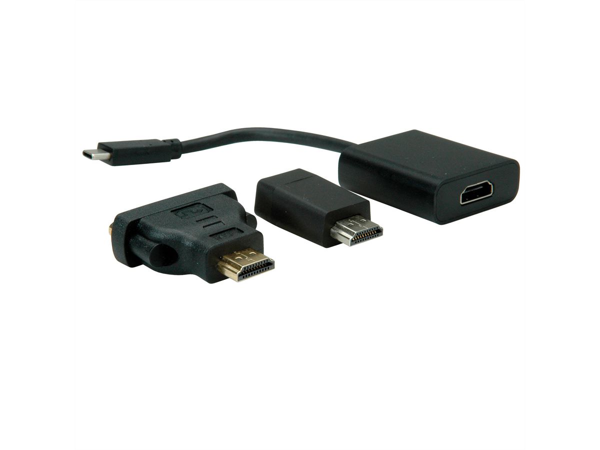 VALUE Type C - VGA / HDMI / DVI Adapter, M/F