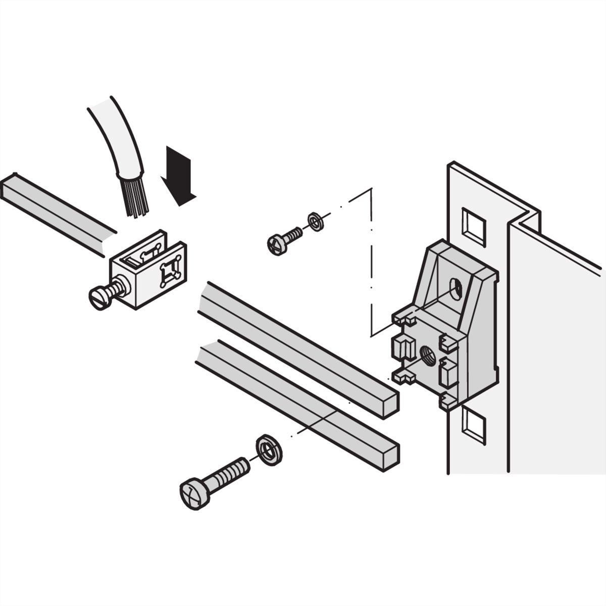 SCHROFF Connection Clamp for GND/Earthing Rail, 35 mm²
