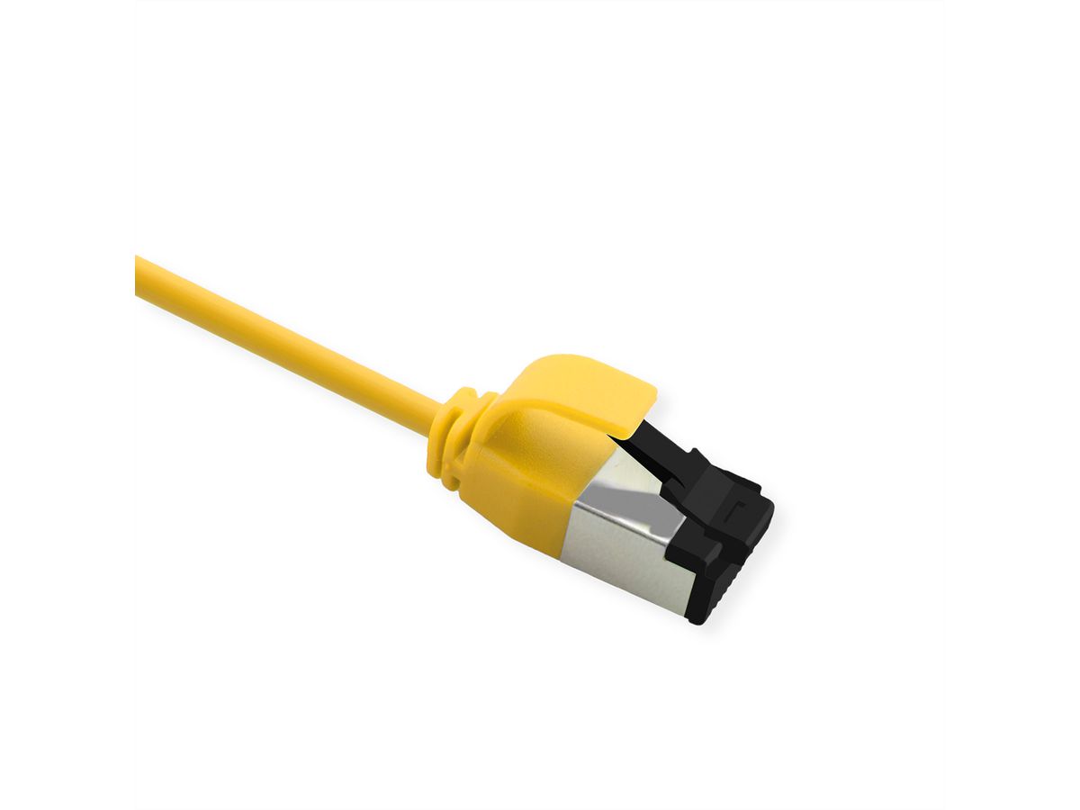 ROLINE U/FTP patchkabel Cat.8 (Klasse I), dun, LSOH, soepel draad, geel, 1,5 m