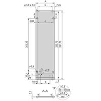 SCHROFF Frame Type Plug-In Unit Front Panel, Unshielded, 6 U, 8 HP, 2.5 mm, Al, Front Anodized, Rear Conductive