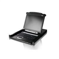 ATEN CL5708M 43 cm LCD KVM-switch, USB-PS/2, VGA, 8 poorten , Toetsenbord indeling Groot-Brittannië