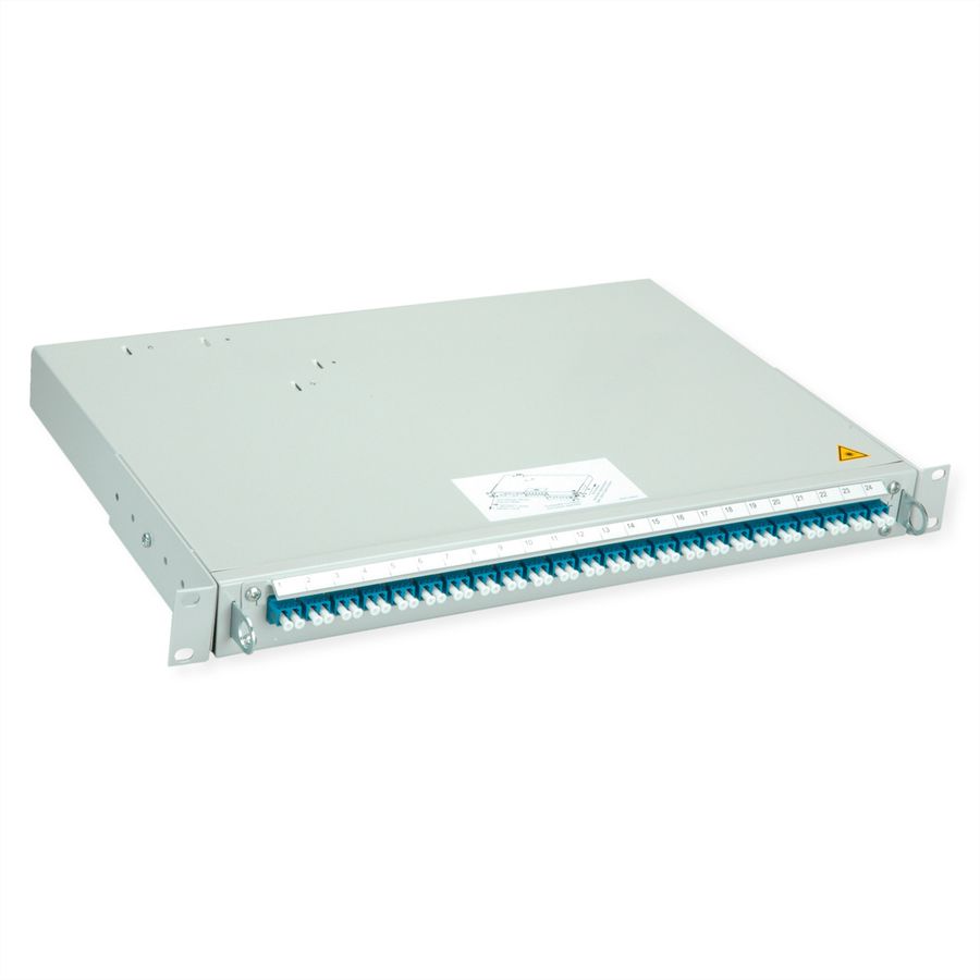 TELEGÄRTNER PROFI V LWL-Panel mit Kupplungen, 24x LC Duplex, blau, OS2