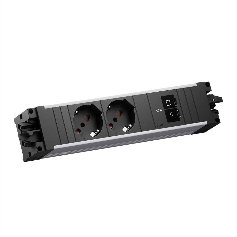 BACHMANN STEP ALU 2xP40, 1xUSB C/C 45W