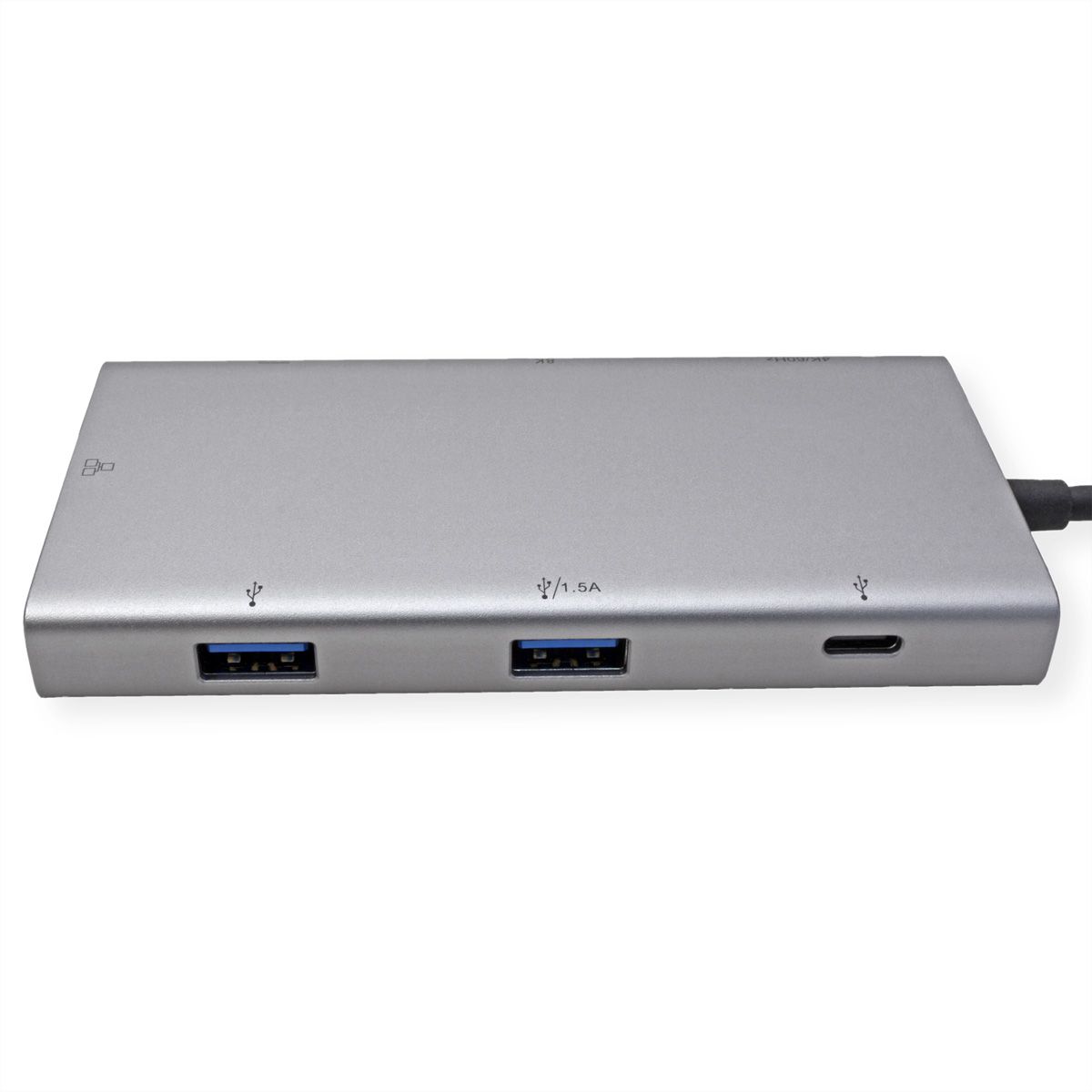 VALUE USB Type C Docking Station, HDMI+DP 4K60, 3x US3.2Gen1 (1x C + 2x A), 1x PD, 1x RJ45