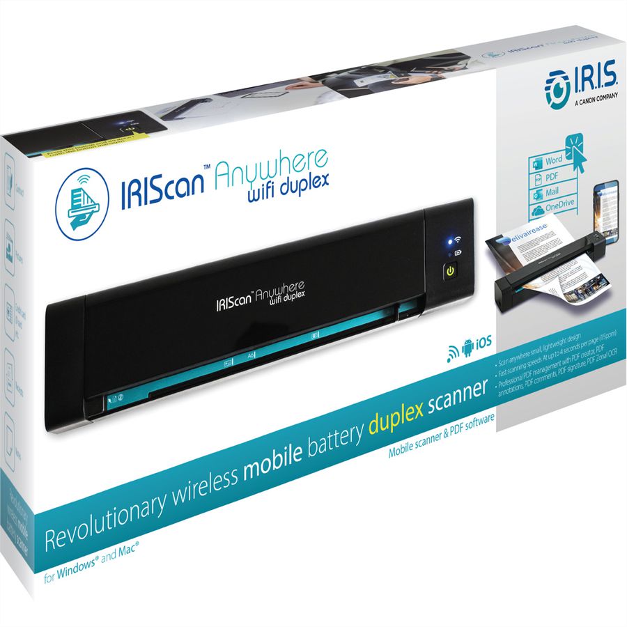 IRIScan Anywhere 6 WIFI Duplex 15PPM, Mobiele batterijscanner