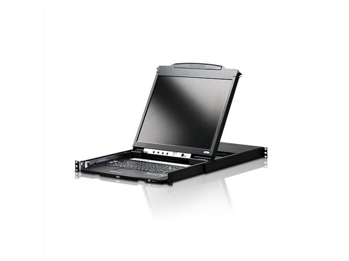 ATEN CL5800N KVM-Konsole, 48cm LCD, VGA, PS/2-USB, Peripheral Port, FR-Layout