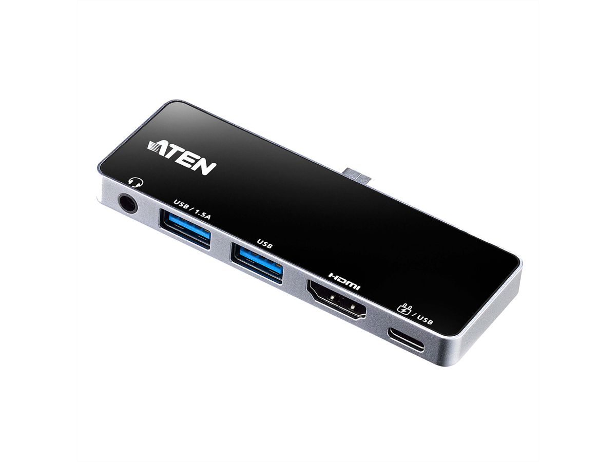 ATEN UH3238 USB-C Travel Dock with Power Pass-Through