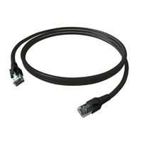 EasyLan FlexBoot Patchkabel Kat.6A, S/FTP, zwart, 0,5 m