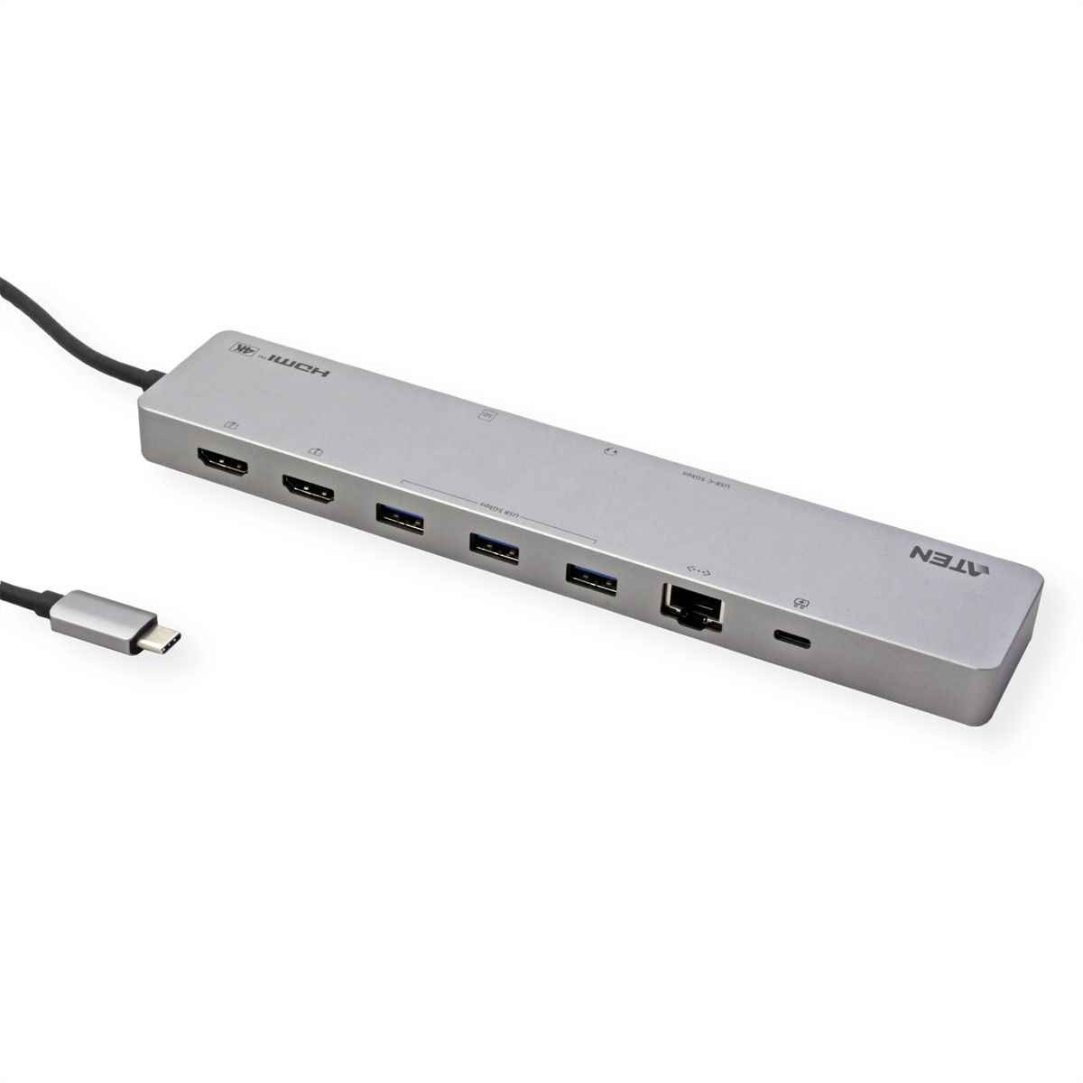 ATEN UH3240 USB-C Dock 4K Dual Display mit Power Passthrough